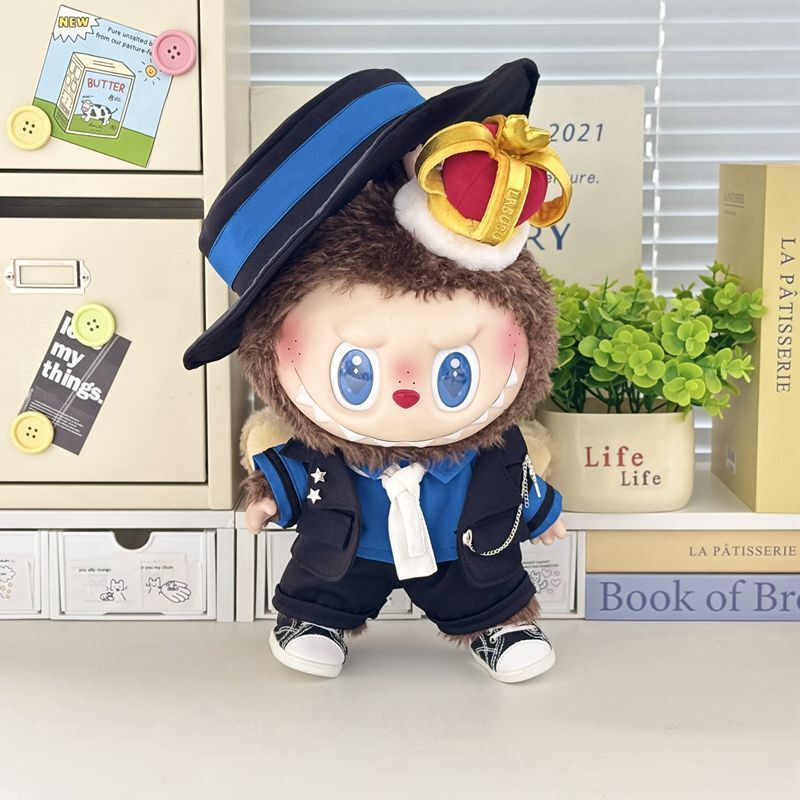在庫あり LABUBU チェスキング 37cm ビニール人形服 LABUBU ぬいぐるみ トレンド おもちゃ 人形服 限定 人形服|undefined