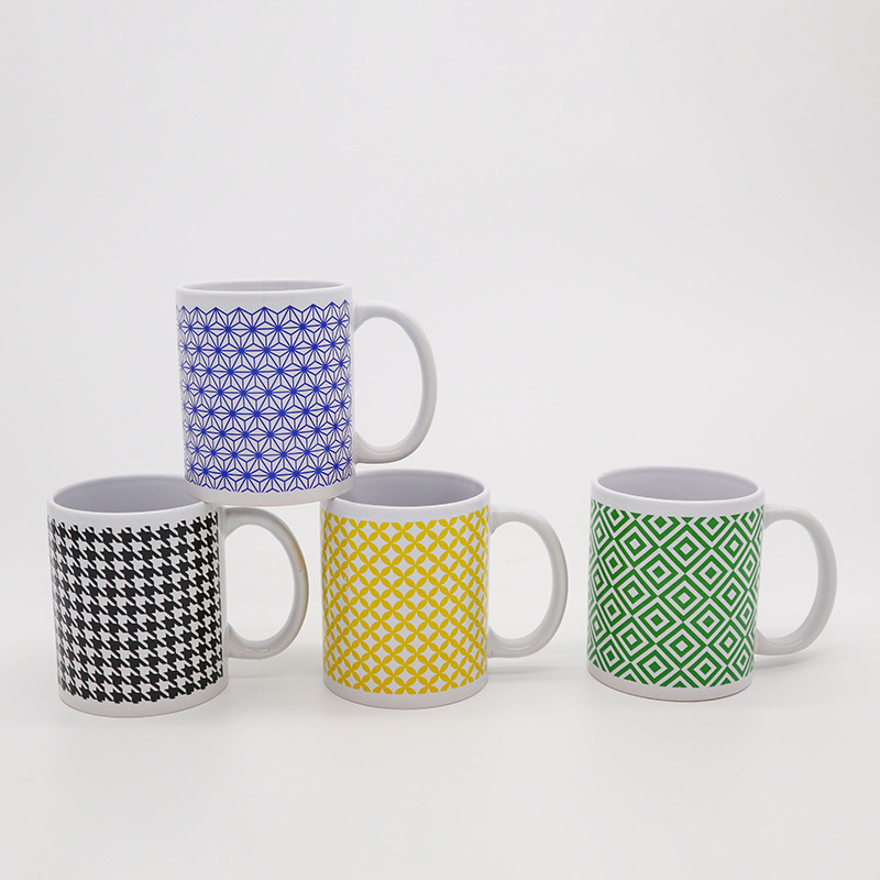 12OZ flor asada taza de cerámica recta taza de cerámica taza de agua creativa taza de leche taza de café al por mayor
