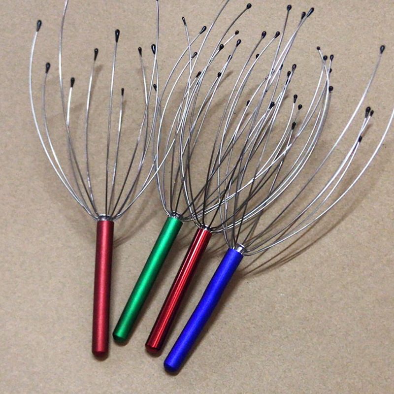 Frosted Leather Case Octopus New Soul Extractor Steel Wire Head Acupoint Stimulation Massage Acupoint Stick