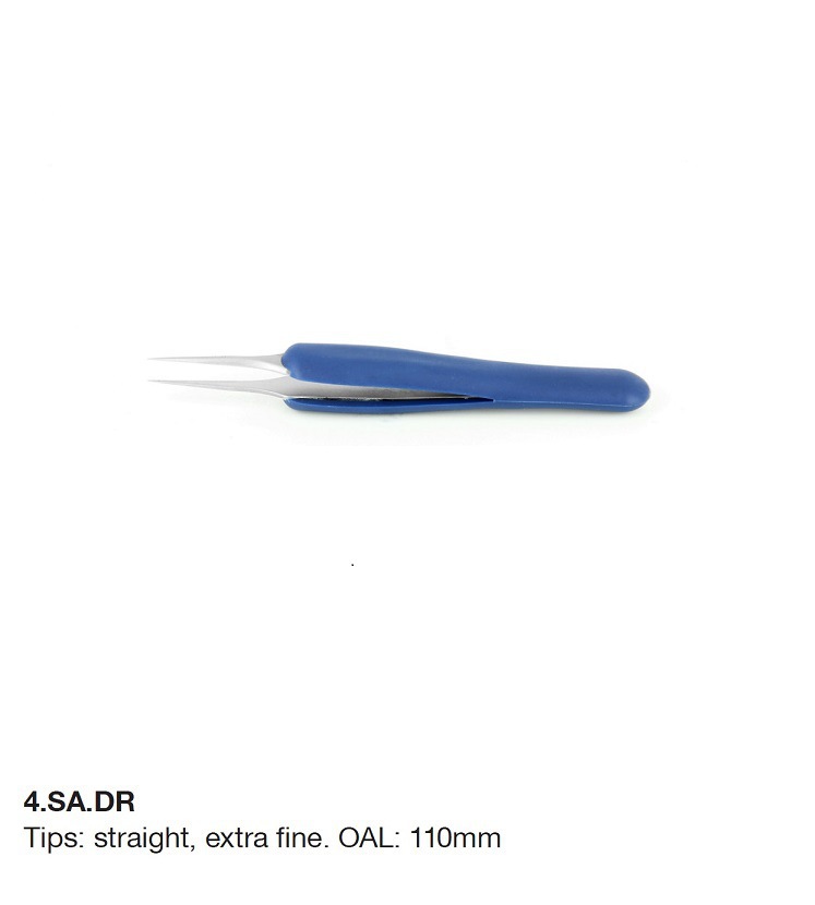 ideal-tek镊子4.SA.DR 防静电橡胶手柄镊子 微电子组装镊子