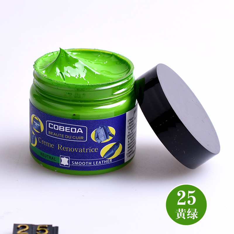 Venta directa de fábrica kangbida agente de coloración de cuero sofá bolsa de cuero para colorear zapatos de cuero de reparación de desgaste color suplemento crema