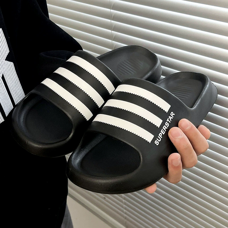 Премиум Чувство Тапочки Женская Ева Новый Летний Толстая подошва наружная надевание на фекалии, противоскользящие и вонючие ванная комната домашние тапочки мужчины