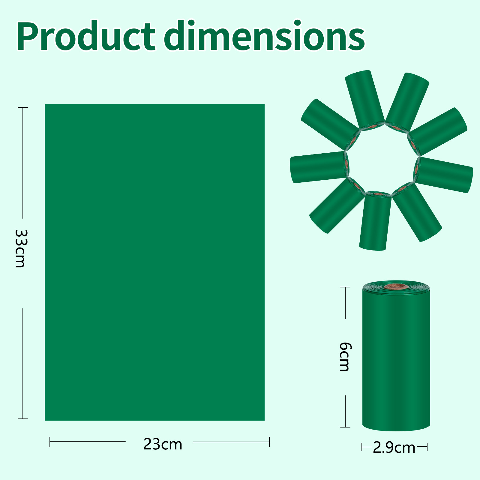 Wow, bolsa de arena para gatos personalizada, bolsa de mierda para perros, bolsa de heces degradable EPI, bolsa de basura para mascotas desechable