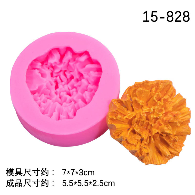 Girasol Rosa Clavel fondant cake molde de silicona DIY coche aromaterapia decoración colgante epoxi