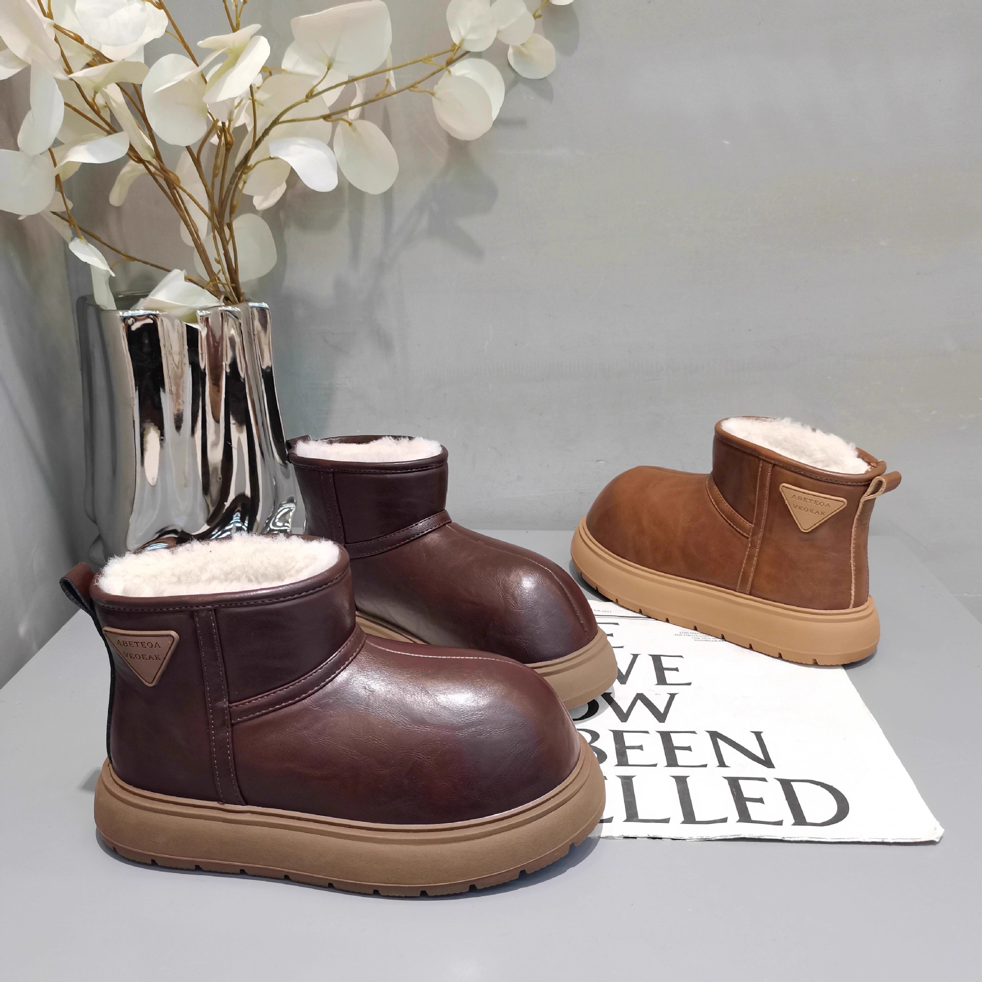 Winter children's warm low boots for boys