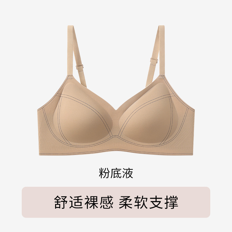 复古磨毛内衣女无痕小胸聚拢提拉防下垂收副乳2025秋冬无钢圈文胸|undefined