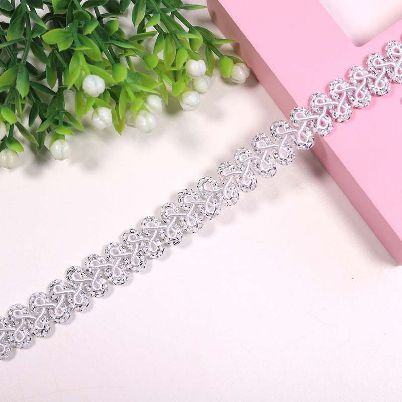 Spot 1.2cm color oro y plata accesorios de encaje accesorios de ropa 32 colores ciempiés borde de espigan encaje