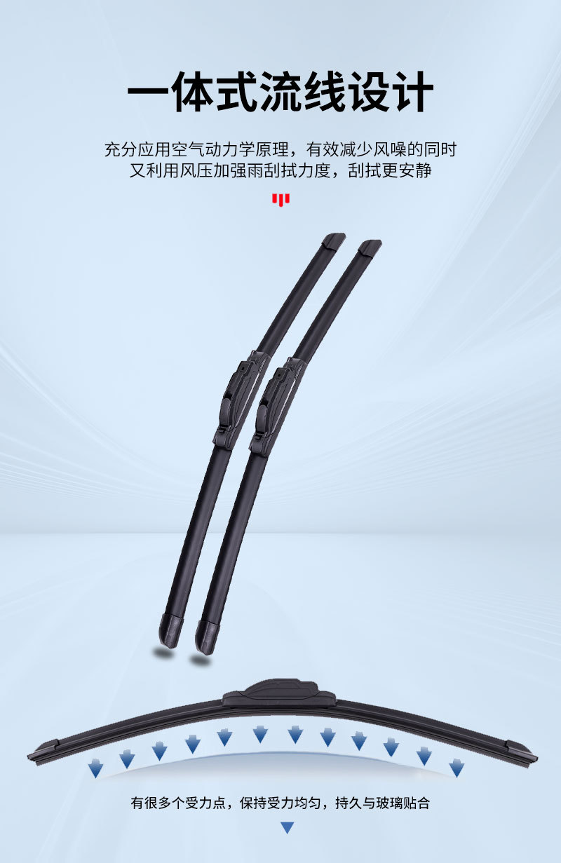 Wholesale multifunctional head-changing boneless wiper universal fit any model universal front wiper factory direct sales