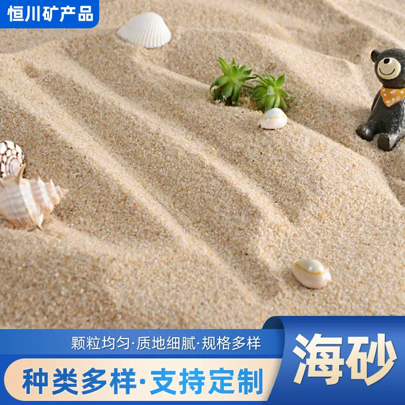 夏天沙池玩具沙圆粒砂水洗沙无尘人工沙滩沙造景填充用圆砾砂海砂