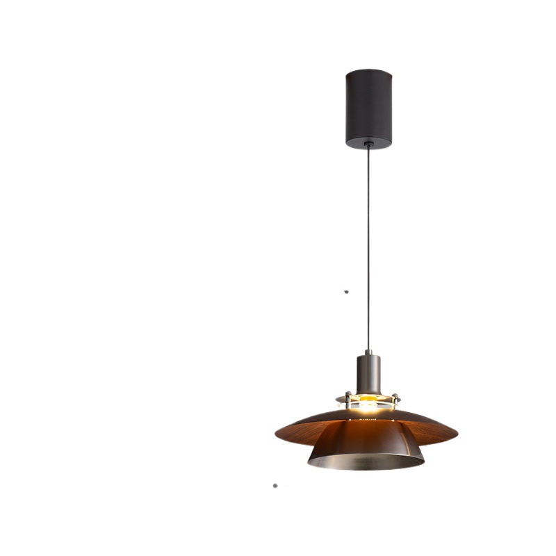 Araña de restaurante medieval, lámpara de riel de elevación desplazable, sentido creativo de alta gama, lámpara de bar de diseño retro Bauhaus