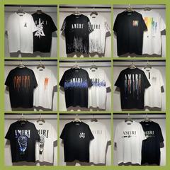 夏の新型半袖AM1R1 ICONアルファベットプリントゆるいtシャツ男性ファッションブランドカジュアル半袖上着女性