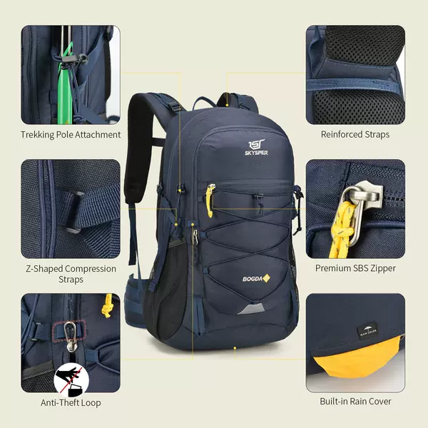 Cross-border outdoor hiking sports mountaineering backpack, drawstring cycling bag, lightweight backpack, large-capacity travel bag, customizable