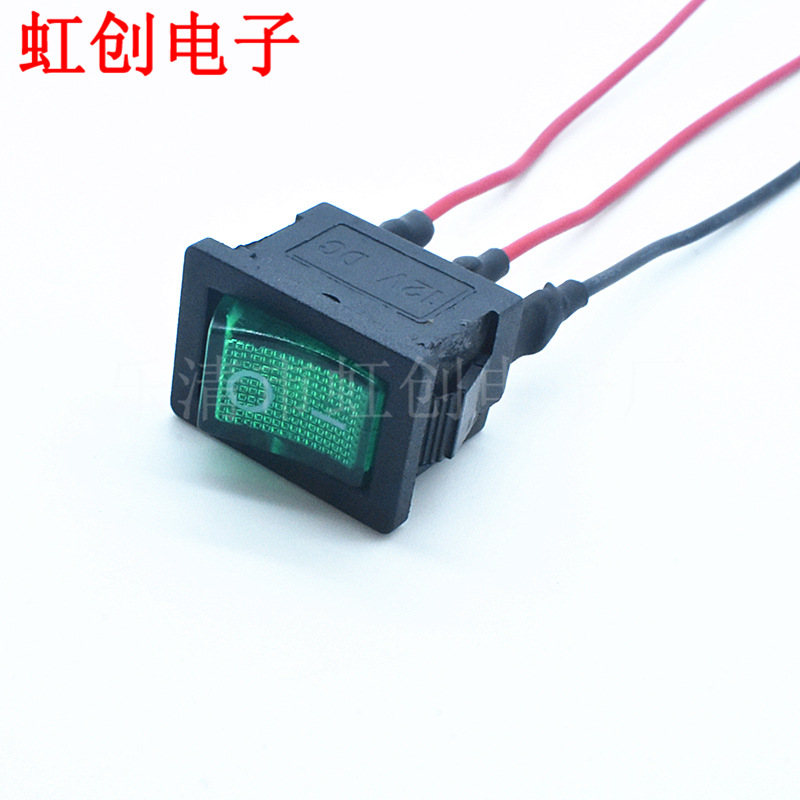 船型开关+线材 焊线加工 线束加工 按钮开关+线材 12V-250V+线材