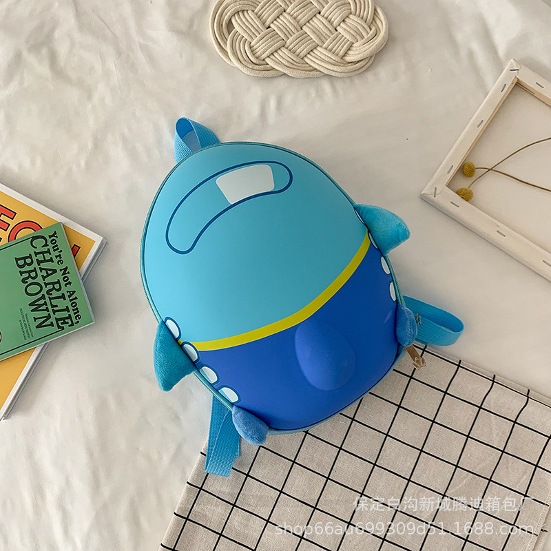 Cute Cartoon Kindergarten Backpack, Small Airplane Backpack, Eggshell Bag, Training Class, Early Education Class, Trendy Logo Backpack