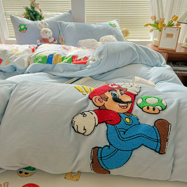 Mario-Sky Blue [High weight milk velvet-heat storage and warmth]