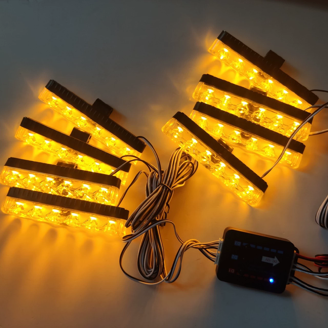 03043-8 ручное управление DC12V One Drag Eight с полным освещением 6LEDX8 48LED клип без перфорации вспышка