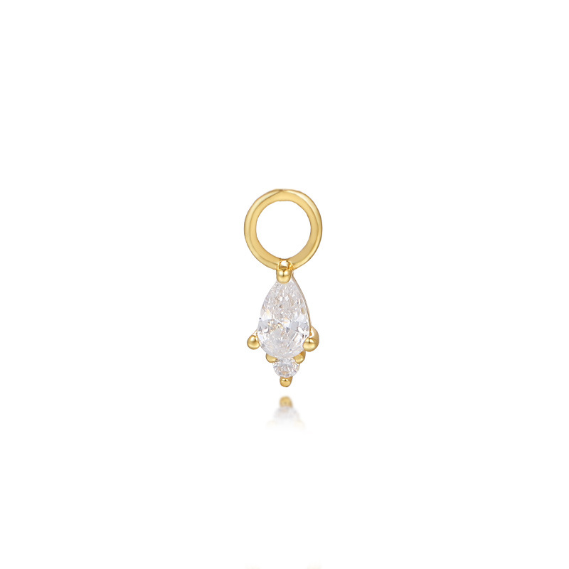 Polished Finish 925 Sterling Silver Color Block Water Droplets
