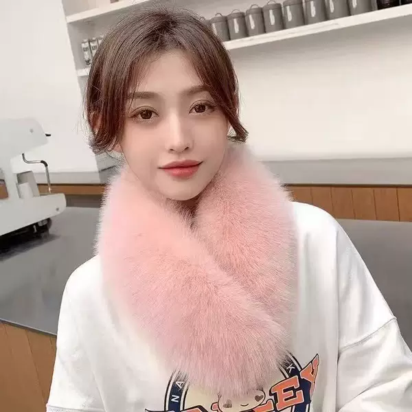 Source Factory Trendy Plush Scarf Korean Style Fashion Simple Everyday Versatile Scarf Thickened Cold-Proof Warm Scarf