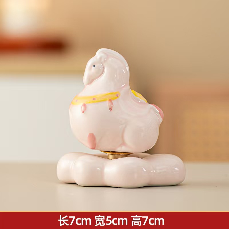 Mayorista lindo gato de ganancia girar la decoración de escritorio Jingdezhen cerámica pequeña decoración cerámica girar decoración