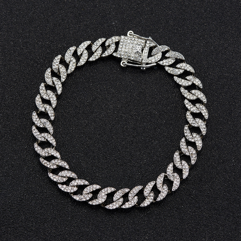 hip hop cuban necklace simple 9mm plain chain necklace wholesalepicture3
