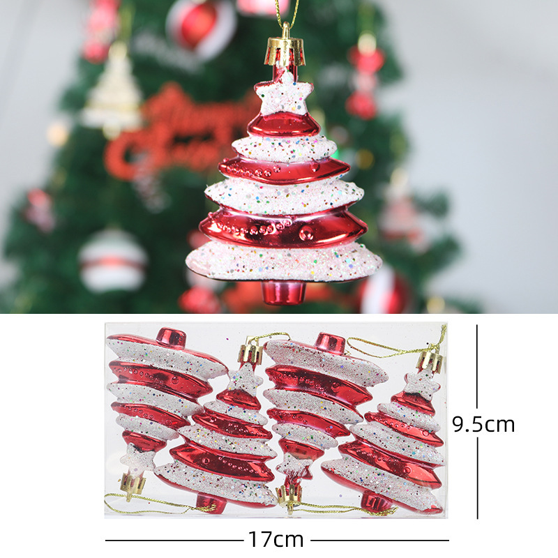 国境を越えた卸売新しいクリスマスボール特殊な形のクリスマスツリー装飾小道具クリスマスペンダントプラスチックボール塗装クリスマスツリー|undefined