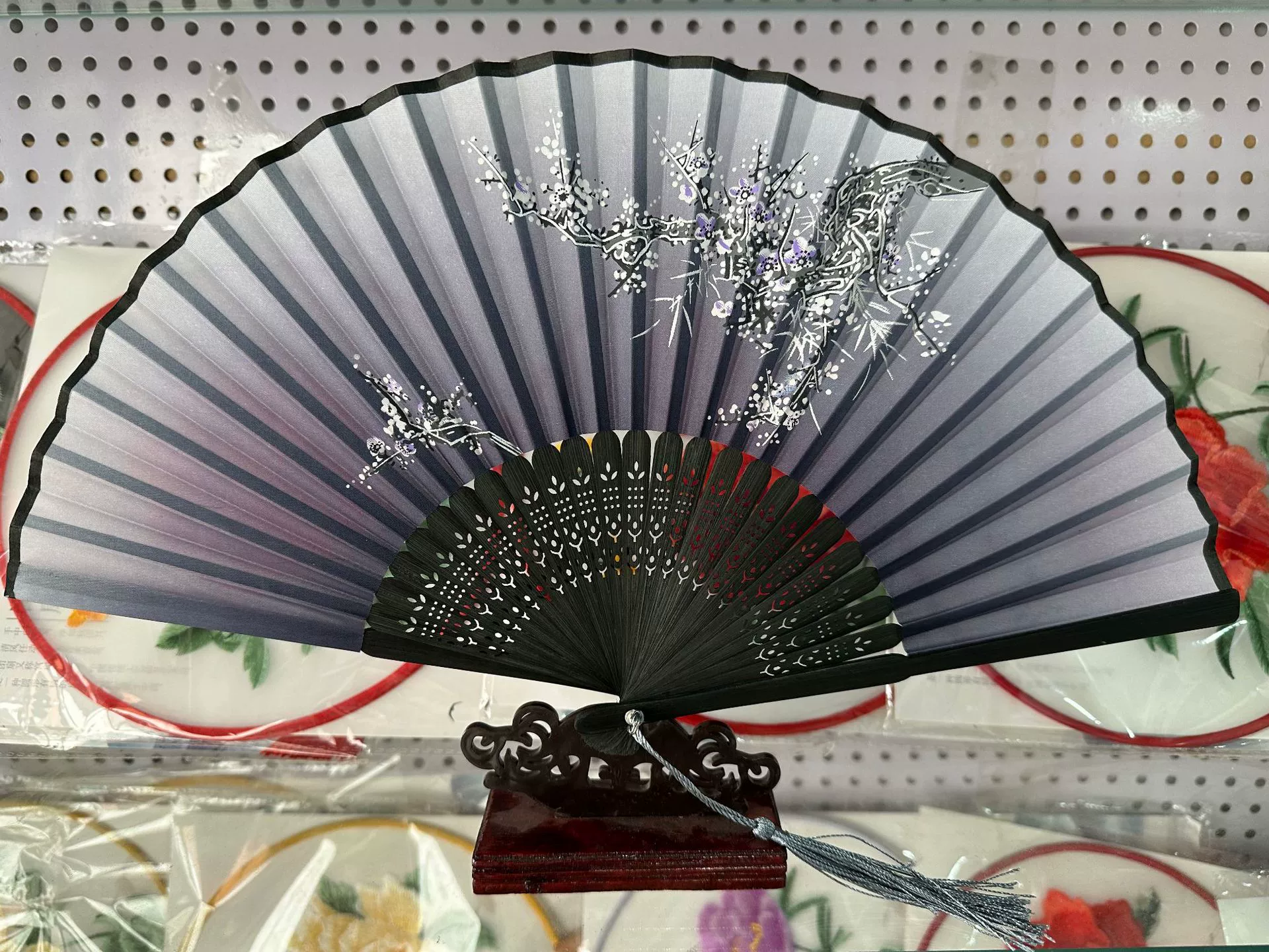 Folding Hand Fan Hanfu Style, Silk-screen Print, High-definition Patterns, Fine Workmanship