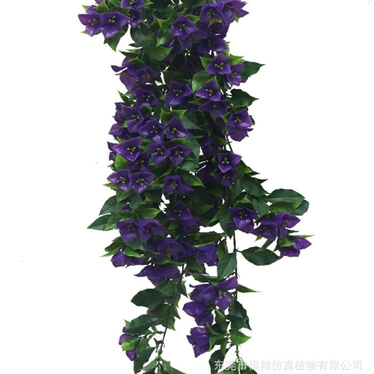 Simulación al aire libre colgante de pared anti-ultravioleta colgante de pared falso de plástico UV al aire libre colgante de pared colgante de múltiples ramas y hojas de PE grande