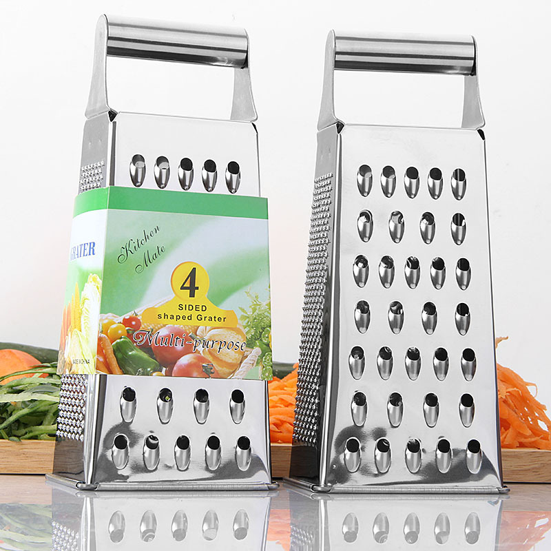 Mayorista de 8 pulgadas cuatro lados raspador cortador de verduras multifuncional cortador de papas de acero inoxidable raspador de piel en stock