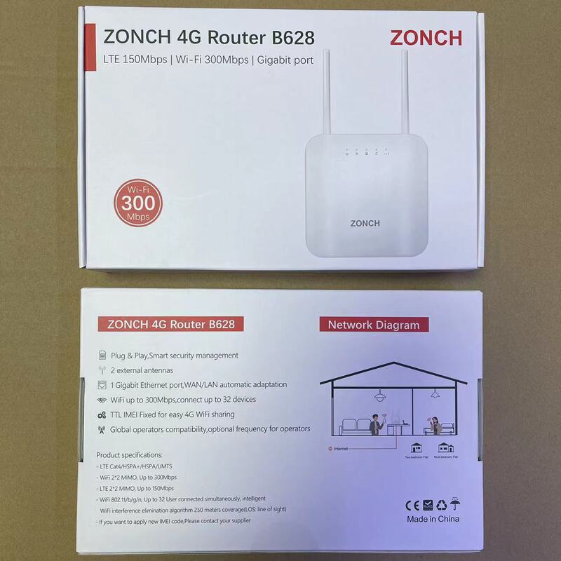 ZONCH LTE 4G WiFi router optional 4000mAh battery with gigabit RJ45 network port
