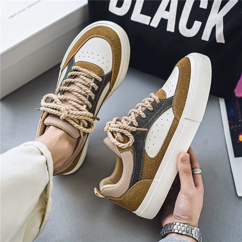 Мужская обувь, осень 2024, новая универсальная повседневная обувь для учащихся младших классов, легкая нескользящая износостойкая спортивная модная обувь