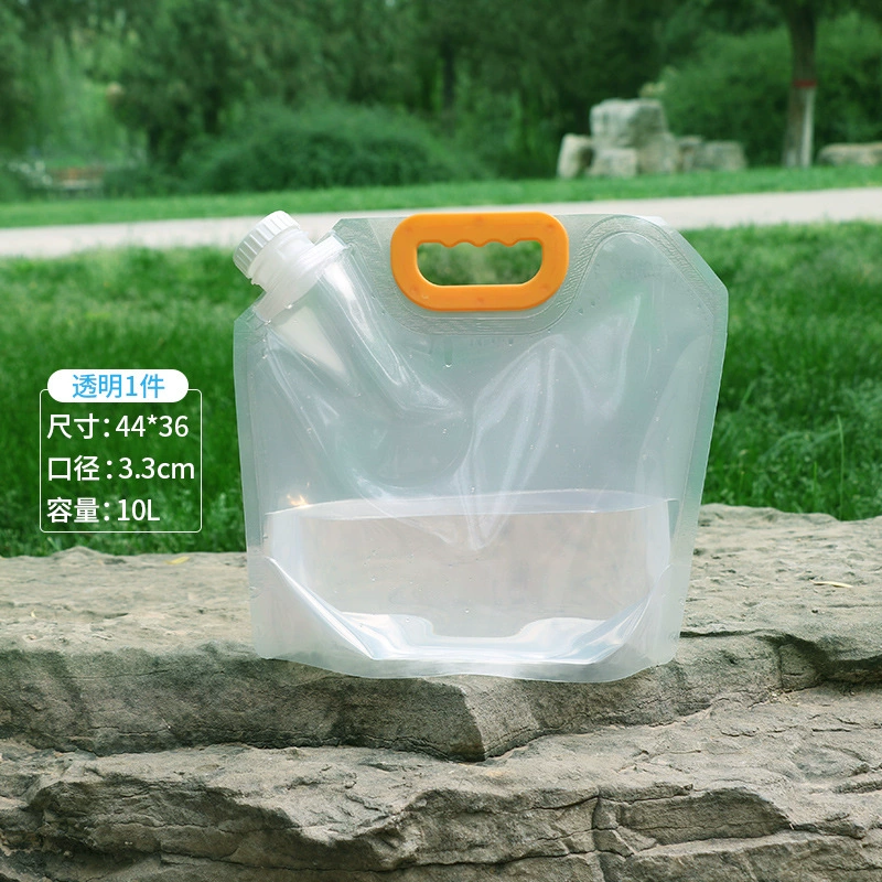 Folding Water Container, capacious portable bottle, thickened material with nozzle and handle