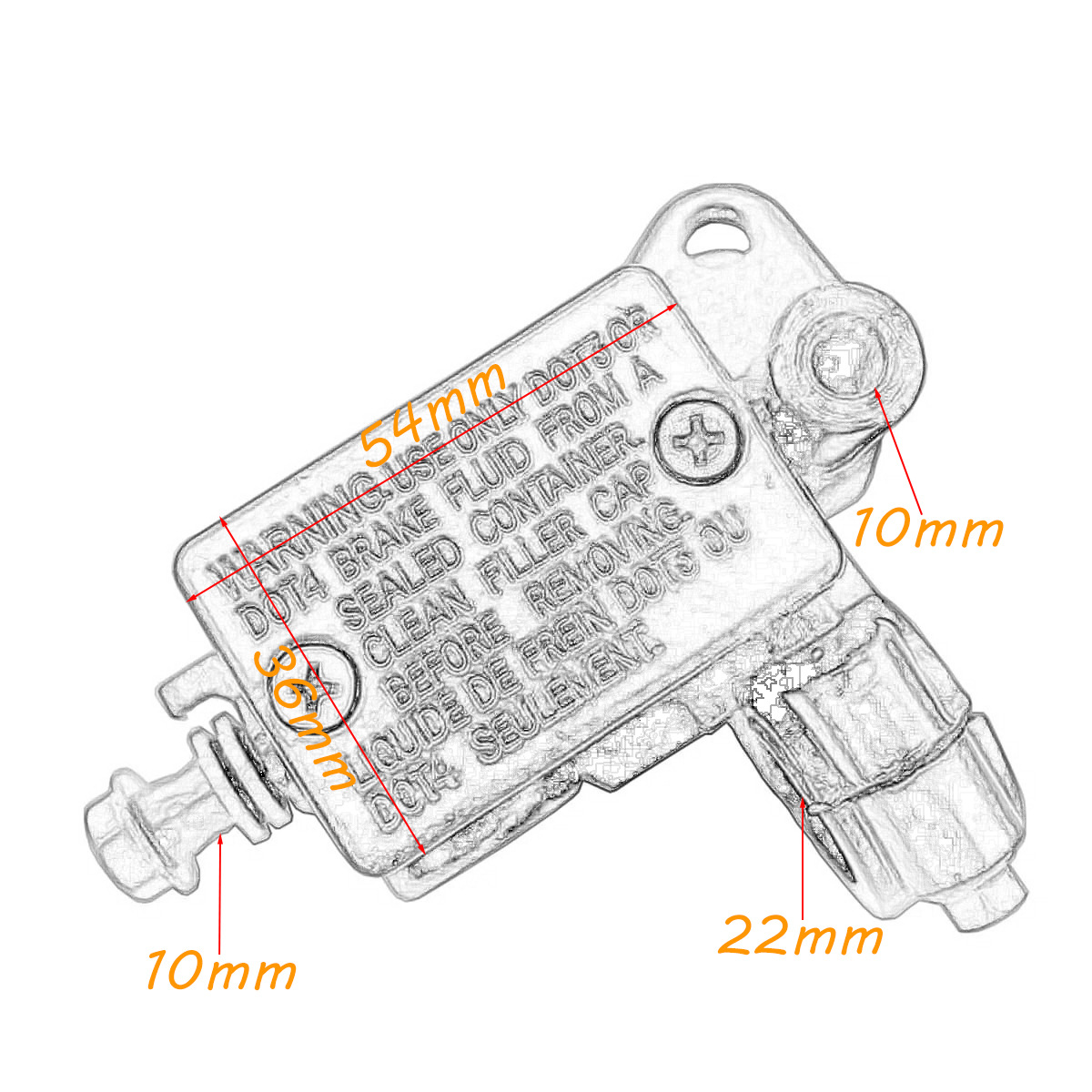 Cross-Border Thai Fourth-Generation Disc Brake Upper Pump Front Right Hydraulic Brake Pump Head for Kawasaki Ninja250, Z125