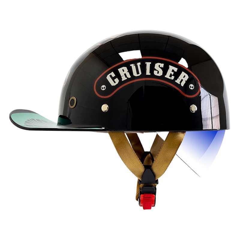 Casco de béisbol de verano de fábrica retro eléctrico Harley hombres y mujeres casco de motocicleta medio casco entrega de una pieza 3C certificación