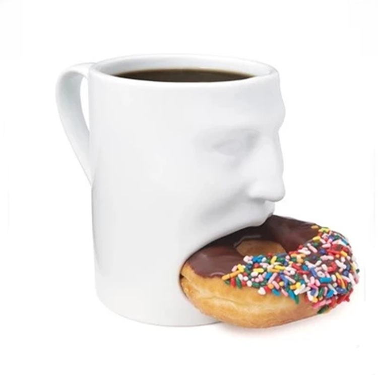 cake Cup face mug face shape ceramic coffee cup face cookie toast cartoon Cup_voghion.com
