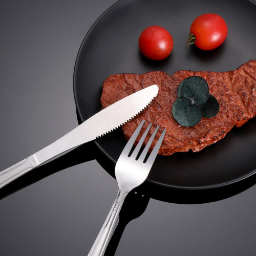 Factory Direct Supply Household Stainless Steel Spoons and Forks, Hotel Creative Swallowtail Steak Knife Fork Spoon Tableware Set