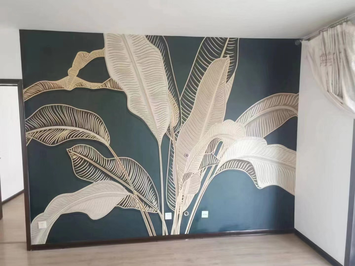 现代简约背景墙金