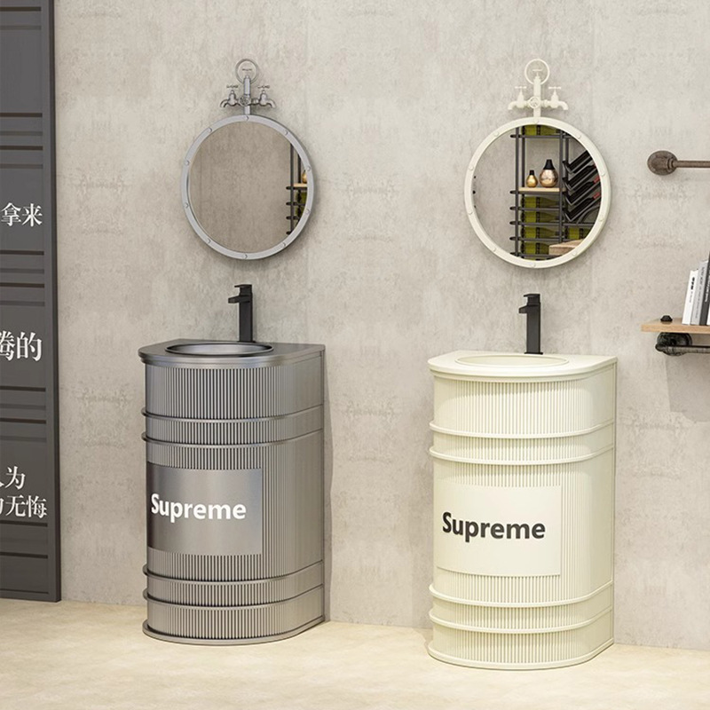 Industrial Style Iron Wash Basin Bar Restaurant Creative Retro Column Bathroom Wash Table Balcony Wash Basin