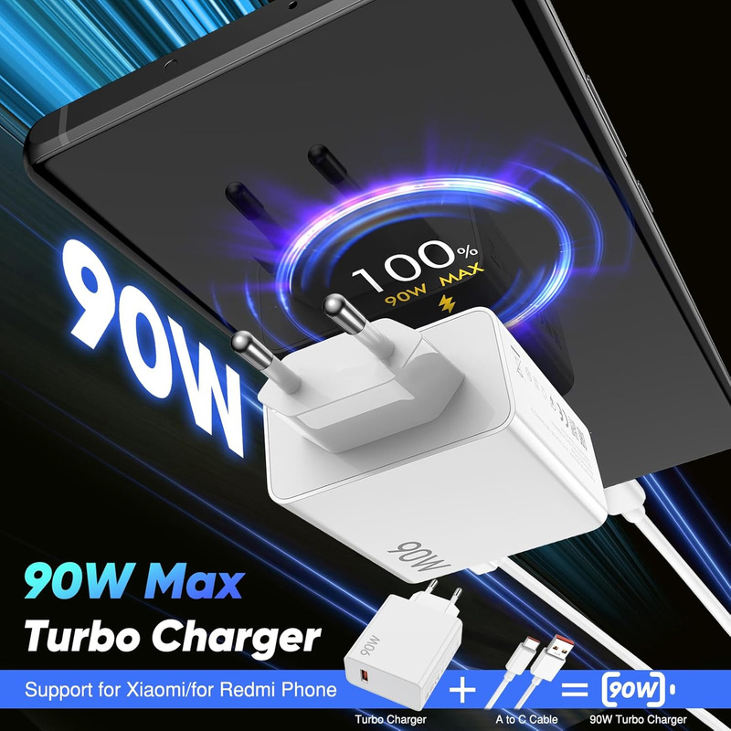 Xiaomi 90W充電器純正クロスボーダー欧州規格充電ヘッドUSB急速充電ヘッド携帯電話急速充電セットゴールドスタンダード対応|undefined