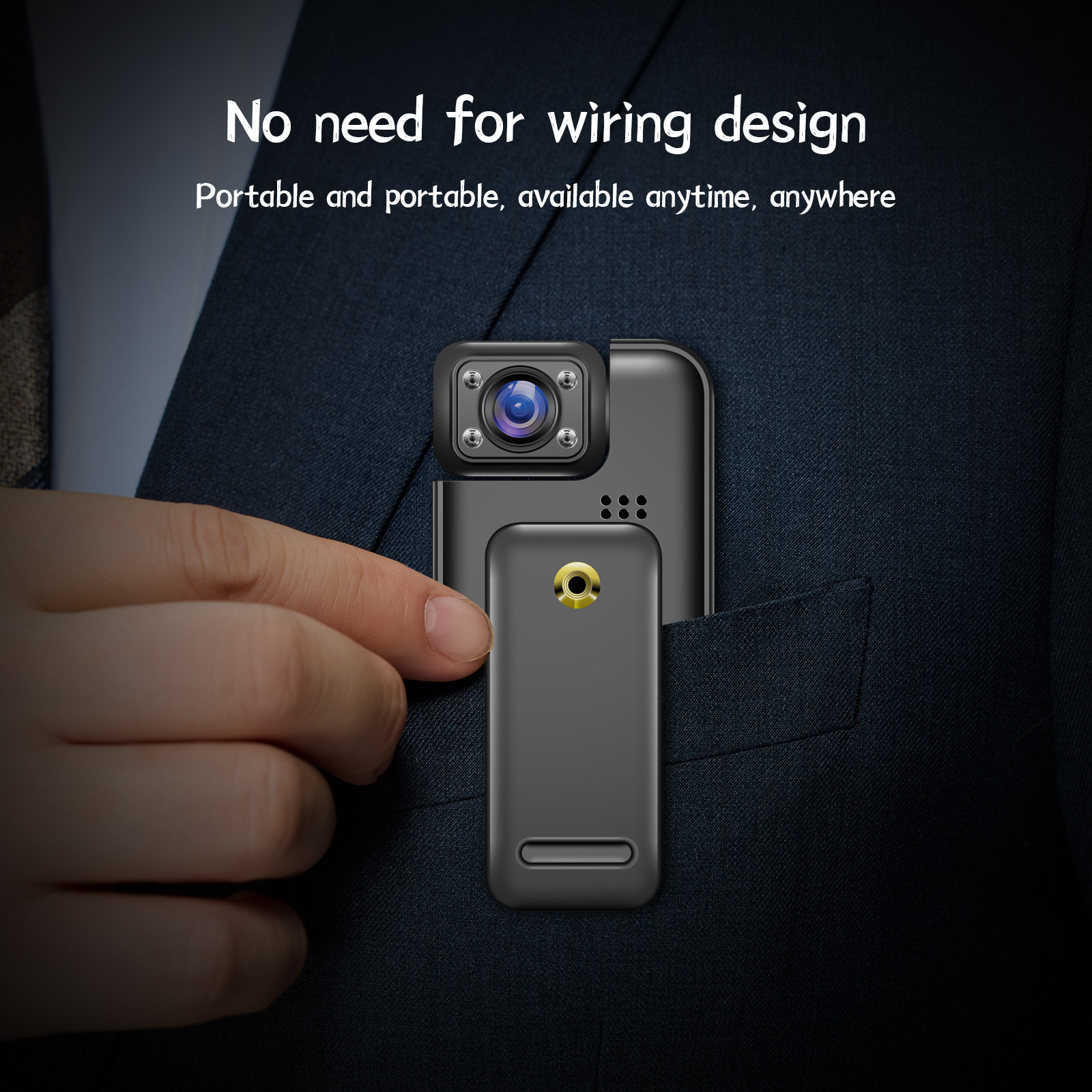 Direct recording handheld pocket small camera, back-mounted camera, high-definition infrared night vision, high-definition y3000 details Picture