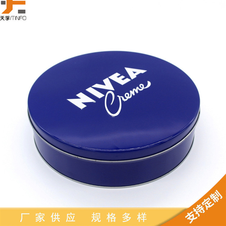 厂家制定新款马口铁包装盒 固体香膏盒护手霜小铁罐圆形铁盒罐子