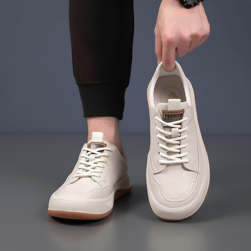 La primera capa de piel de vaca de otoño nuevos zapatos casuales de hombre al aire libre zapatos de hombre de cuero transpirables zapatos de mango