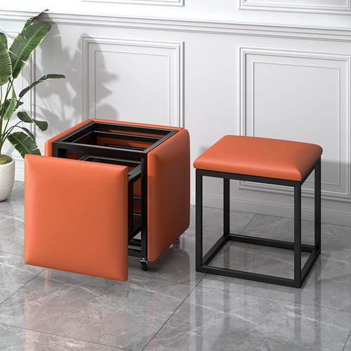 Nordic Multifunctional Magic Cube Bench, Creative Five-in-One Small Stool, Simple Combination Bench, Household Living Room Coffee Table Bench