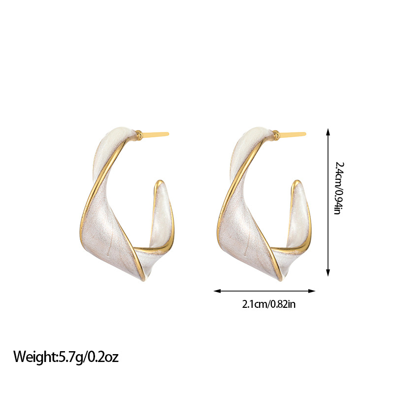 9g Weight Titanium Steel Ear Needle Material Earrings Classification 1 Pair Quantity Holiday, Daily Occasion Titanium Steel Material Geometric Pattern All Seasons Season Women's Gender Plating Design Vacation, Classic Style Style 1 Pair Vacation Classic Style Geometric Plating Titanium Steel Earrings 9