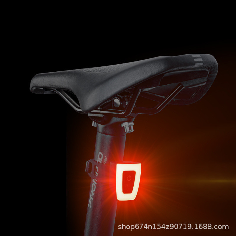 Promend bicicleta luz trasera de carretera casco tubo del asiento carga USB advertencia al aire libre montar equipo