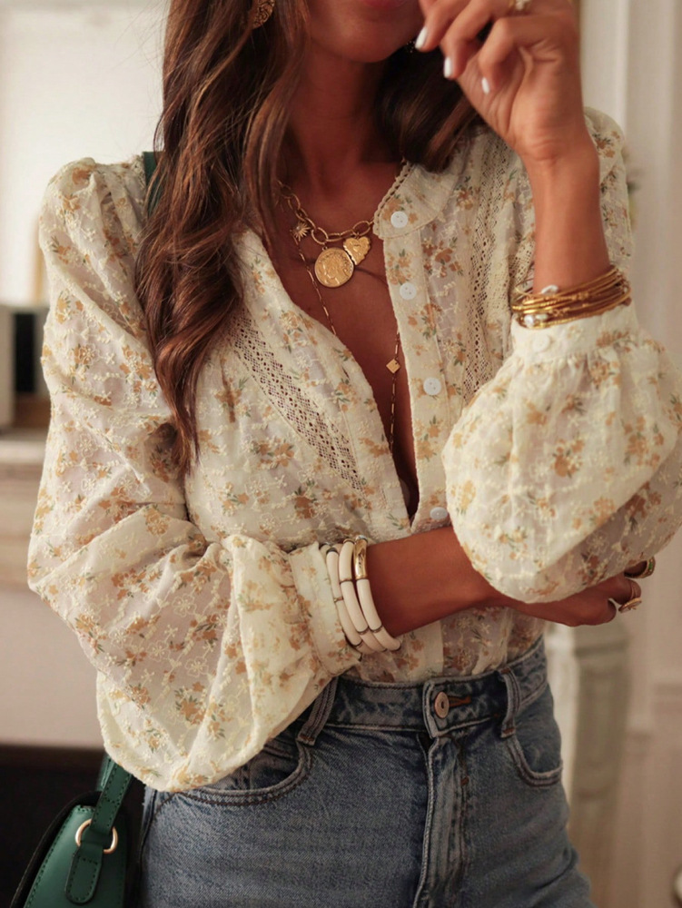 spring elegant lace shirt