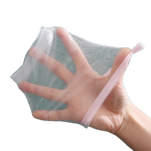 Soap Bag Foaming Net Dual-Layer Thickened Hand-Powered Foaming Face Wash and Shower Gel Soap Storage Net Mesh Bag