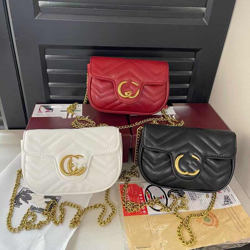 Women's Bag 2025 New Style Simple Fashion Embroidered Thread Chanel-Style Single Shoulder Crossbody Chain Bag Small Square Bag Ins Style Women's Bag 2025 New Style Simple Fashion Embroidered Thread Chanel-Style Single Shoulder Crossbody Chain Bag Small Square Bag Ins Style