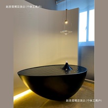 创意禅意喷泉摆件水滴山水水景小品简约现代流水会所装饰水钵聚宝