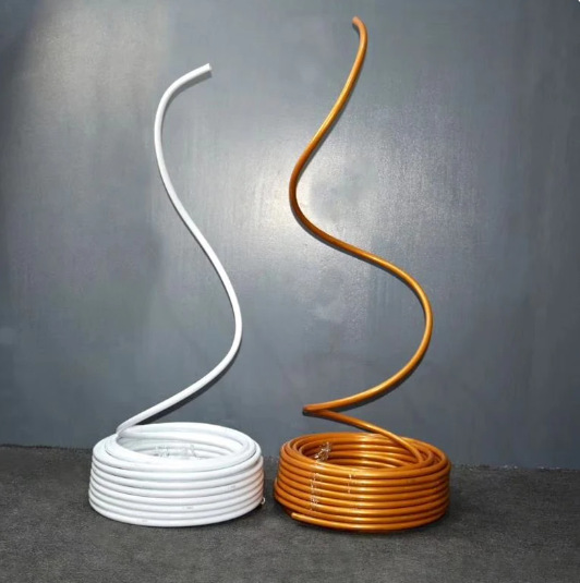 Tubo de moldeo curvo blanco dorado tubo de boda PVC moldeado aluminio plástico escenario accesorios de decoración duro