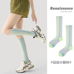 Renaissanceスポーツストレスふくらはぎソックス圧縮フィットネスランニング縄跳びヨガプラティバドミントンソックス